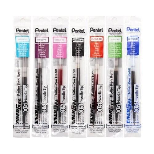 3pcs Japan Pentel ENERGEL Gel Pen Refill LRN5 0.5mm Needle Tip Large-capacity Color Quick-drying Ink 12 Colors Available