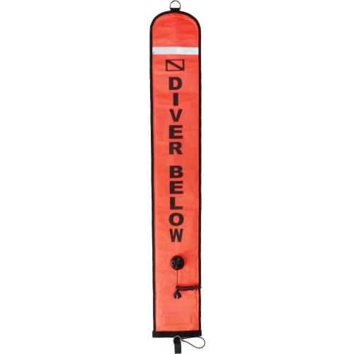 4' Safety ''Diver Below'' Surface Marker Buoy (SMB) Inflatable Signal Tube for