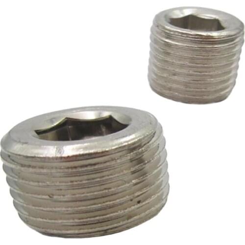 5pcs Pneumatic Components Of Air Pump With Hexagonal Plug Head In Thread G1/8" 1/4" 3/8" 1/2"