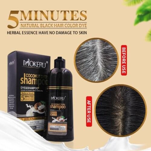 500ml Temporary hair dye hair dye hair cream pure plant not hurt hair not pungent gentle hair cream black hair dye