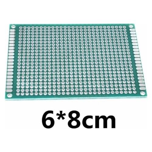 6x8 6*8CM High quality Glass fiber/ universal/ experiment /green oil/ circuit board /plate PCB Double side tinning