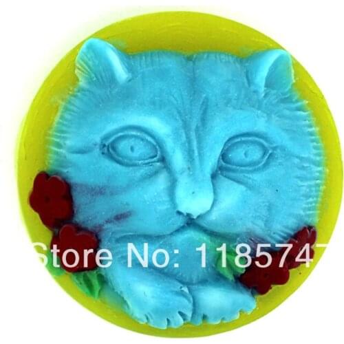 Free shipping 3D wolf head shaped silicone soap mould ,handcrafted silicone soap mould
