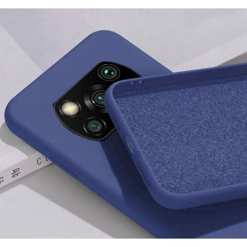 Liquid Silicone Case For XiaoMi POCO X3 NFC Global Version Pocophone X3 6.67 inch POCOX3 Case Cover New Soft Solid Candy Cover