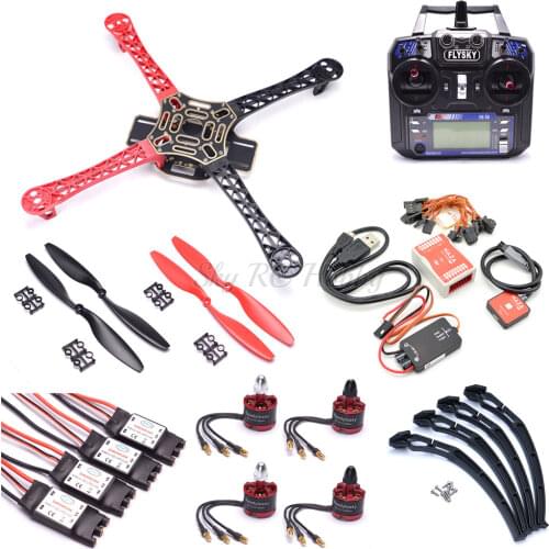 F450 Quadcopter Rack Kit Frame APM2.8 Flight Controller 7M GPS 2212 920kv Motor 30A ESC 1045 Prop Flysky FS-i6 FS I6 Transmitter