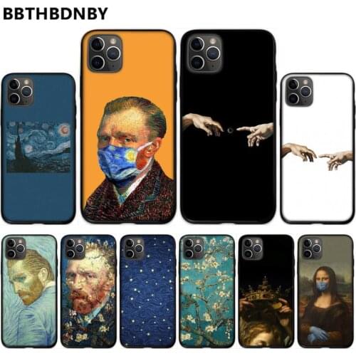 Van Gogh Painting Art artistic Soft Rubber Phone Cover for iPhone 11 12 pro XS MAX 8 7 6 6S Plus X 5S SE 2020 XR