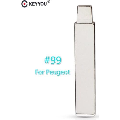 KEYYOU 99# Replacement Flip Remote Key Blade Car Key blank For Peugeot 508 2008 3008 Flip Remote Key With Groove.NO.99 DS Model