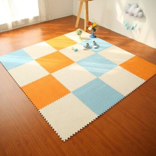 LIU puzzle ground mat carpet suede 14colors foam floor mat living room floor bedroom hallway play chilid Rug Mat 30*30cm