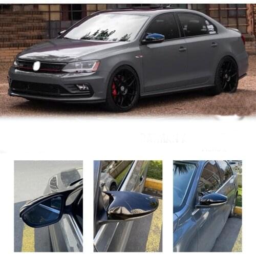 Mirror Cover For VW. Jetta Mk6 2010-2018 Model Year Batman St. Piano Black Product Surface Left Right Set 2 Pieces
