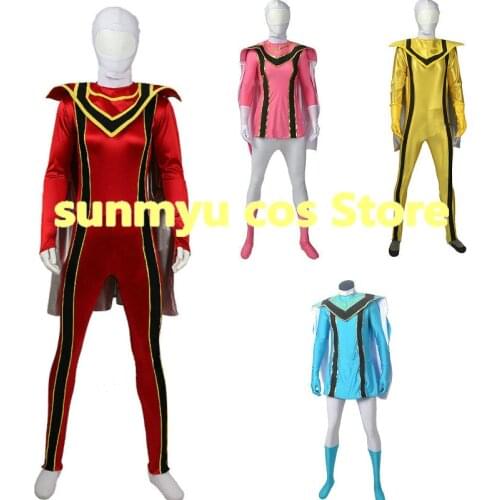 Mahou Sentai Magiranger Ozu Urara Houka Kai Tsubasa red yellow pink blue Cosplay Costume,Custom Size Halloween