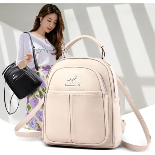 Small PU Backpack for Women High Quality Leather Rucksack Designer Female Bagpack Anti Theft Packbag Womens Stylish Bag Mochila