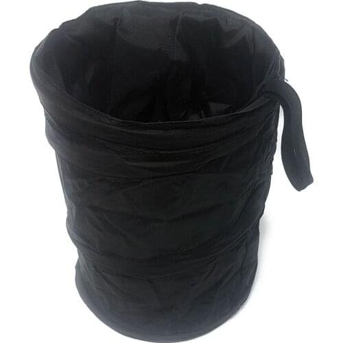 Mini Car Bin Black Storage Rubbish Dustbin Foldable Travel Waste Basket