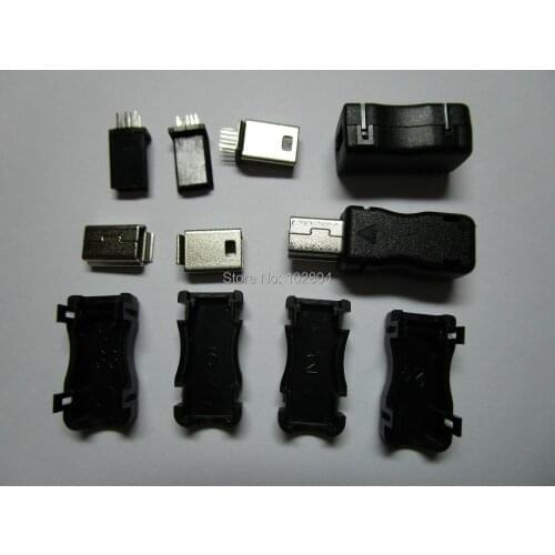 30 Pcs Per Lot 10 pin Mini USB Plug Male Socket Connector 10 Pin Plastic Shell products