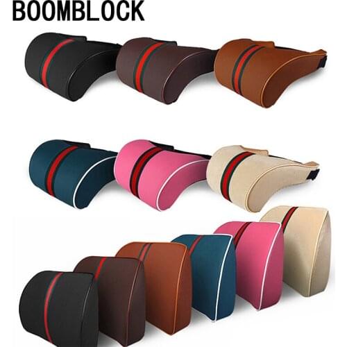 BOOMBLOCK Car Neck Head Pillows Seat Support Cushion Covers For Renault Megane 2 3 Duster Logan Honda Civic 2006-2011 Fit Accord