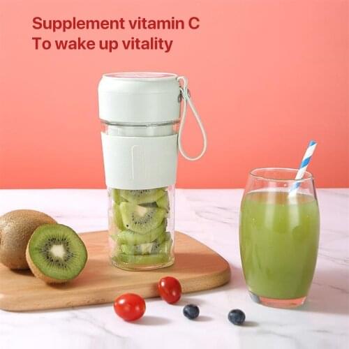 Portable juicer household small juicer cup mini electric juicer freshly squeezed vegetable juice cup coffee mixing cup 4 blades