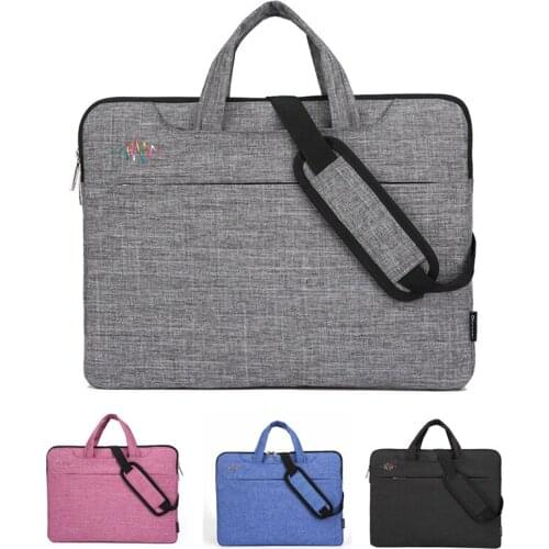 Portable Shockproof Laptop Multi-functional Mens Briefcases Durable Book A4 Document Bag Laptop Notebook Pens Computer Supplies