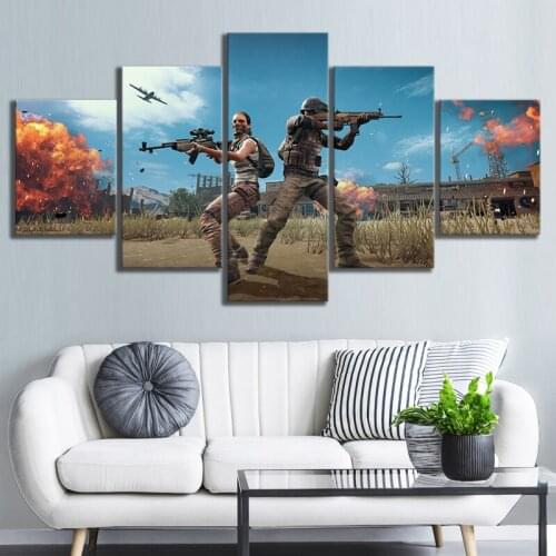 5 Piece Pubg Stimulate The Battlefield Video Game Poster Wall Pictures for Home Decor Poster Artwork Wall Decor Canvas Wholesale