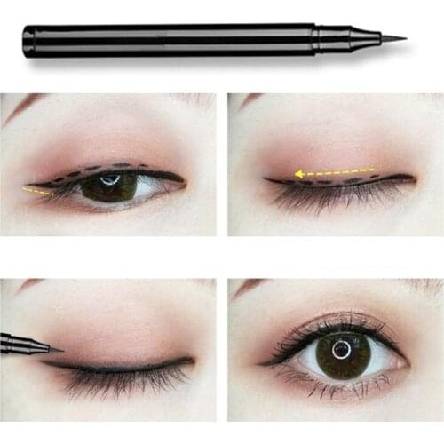 Professional Black Eyeliner Quick-drying Waterproof Pen Long-lasting Not Blooming Liquid Lady Eyeliner Smooth Makeup Tool