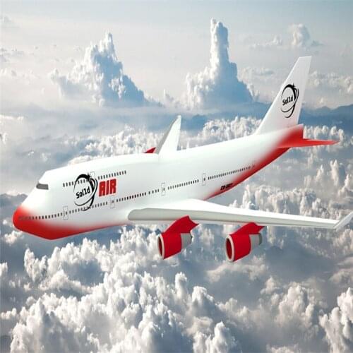 Customized aircraft Luxury 3D Blackout Window Curtain Drapes For Living room Bed room Hotel Wall Tapestry Cortinas