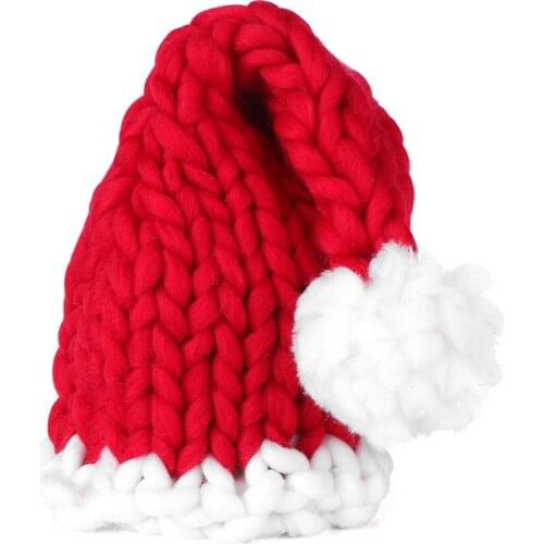 3 Size Christmas Hat Santa Hat Purplish Red/ Red hat Unisex Soft Texture for Baby Infants Children Adults New Year