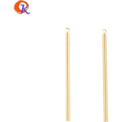 Cordial Design 100Pcs 2*40MM Jewelry Accessories/DIY Earrings Making/Stick Shape/Genuine Gold Plating/Hand Made/Earring Findings