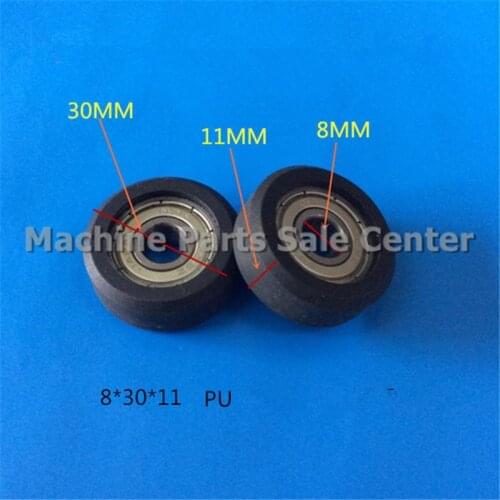 SWMAKER 8*30*11 mm F type idler pulley ball bearings bearing PU flat slide wheel Free shipping Good Quality