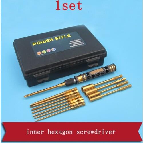 RC Model Replacement Inner Hexagonal Screwdriver Hexagon Wrench Sleeve Cross Driver Flat Heat Drivers Repairing Tool