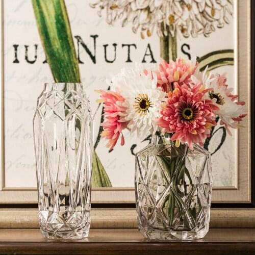 Glass Small Vase Nordic Decoration Room Flower Vases Decor Home Aromatherapy Bottle Handmade Aesthetic Room Decor