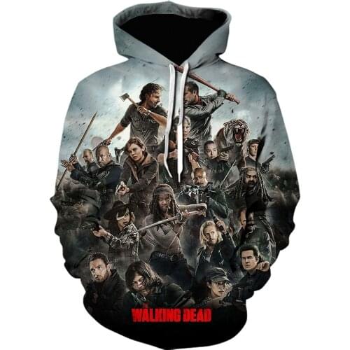 The Walking Dead 3D Printed Hoodie Sweatshirts Horror TV Drama Fashion Casual Pullover Men Women Streetwear Hoodies sudaderas