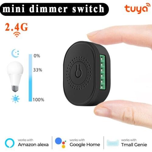 Tuya Wifi 2.4G Mini DIY Smart Dimming Switch On Off Smart Life APP Control Remote Control Work With Alexa Google Home