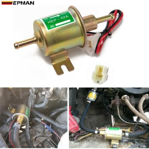 Universal 12V Electric Fuel Pump Low Pressure Bolt Fixing Wire Diesel Petrol HEP-02A For Car Carburetor Motorcycle EP-RYB02A
