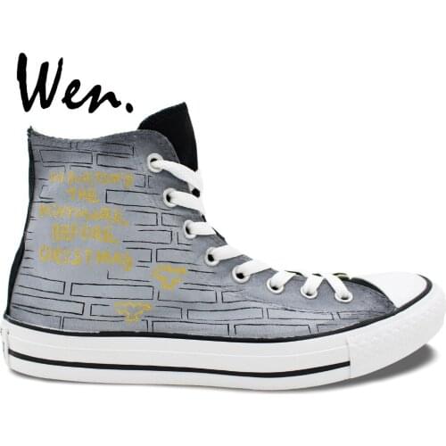 Wen Design Custom Hand Painted Shoes Nightmare Before Christmas for Men Womens High Top Canvas Sneakers