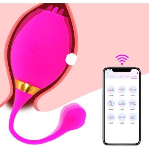 APP Remote Control Vibrators For Women Tongue Licking Cunnilingus Vibrating Egg Clitoris Anal Stimulator Sex Toys Vaginal Balls