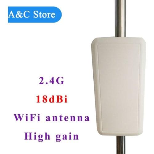 High gain 18dBi 2.4ghz wifi antenna directional single polarization panel antenna for wifi wireless network coverage customized