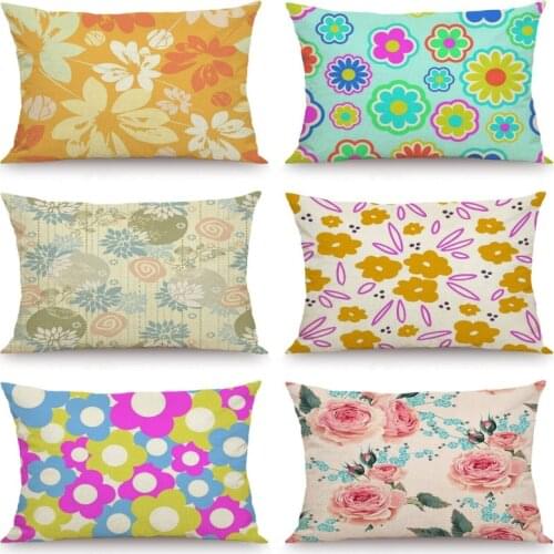 XUNYU 30X50cm/40x60cm Cushion Cover Cartoon Flower Pillow Cases Decorative Throw Pillow Cover for Sofa Bedroom JX030