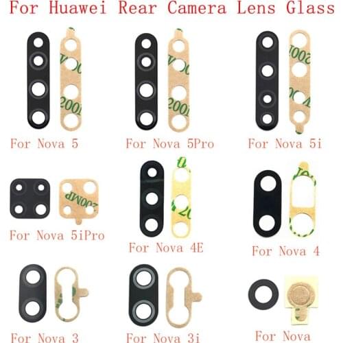 Back Rear Camera Lens Glass Replacement For Huawei Nova 5 5Pro 5i 5i Pro 4 4E 3 3i Repair parts