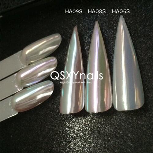 50g High Grade Light Color Aurora Powder Mirror Chrome Neon Mermaid Unicorn Pigment Glitter Chrome Smooth Rubbing for Nail Gel