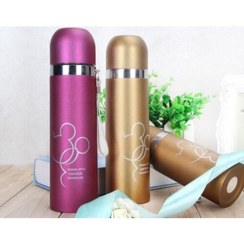 1PC Thermos Fashion Tea Cup Stainless Steel Insulated Water Bottle Thermo cup Garrafa Termica Sport Travel Vacuum Cup EKD 1454