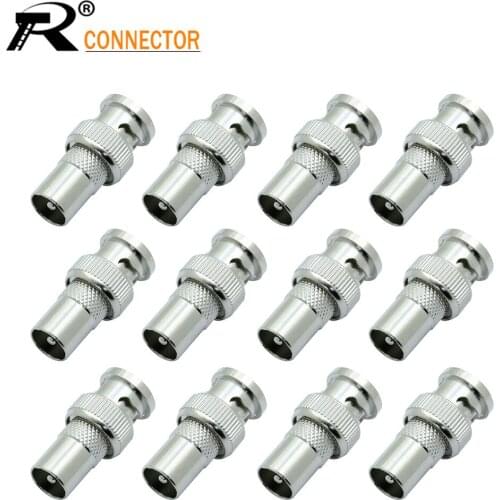 12/50/100pcs RF BNC Plug Male to FME IEC PAL DVB-T Plug Male Straight Coaxial Connector Cable Adapter