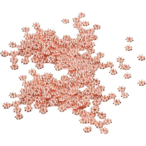 200pieces Snowflake Spacer Beads Charms DIY Necklace Bracelet Crafts 4mm