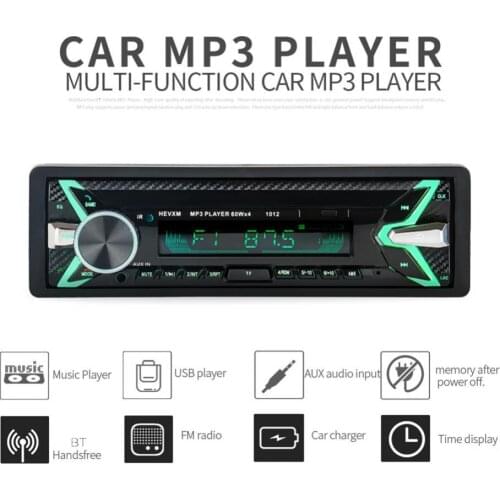 35% Hot Sales!!! HEVXM 1012 Wireless Car Auto Radio Stereo Media Player 4 Loud Speaker Key Lights
