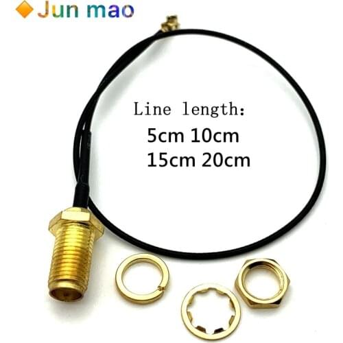 5pcs SMA Connector Cable Female to uFL/u.FL/IPX/IPEX RF Connector Coax Adapter Assembly RG178 Pigtail Cable 1.13mm IPEX turn SMA