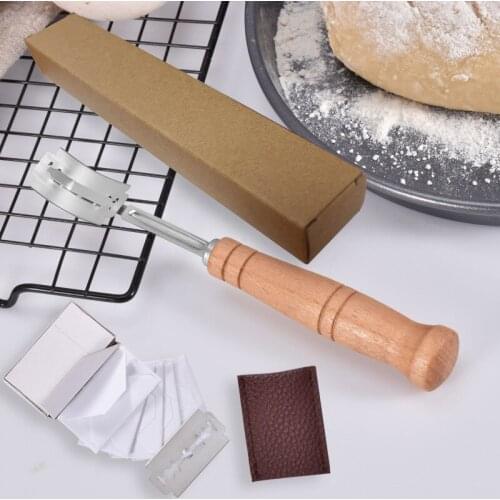 1 Piece Bread Bakers Cutter Slashing Tool Bread Dough Scoring Blade Tools Making Razor Cutter Curved Knife Home Use