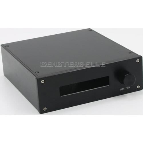 Black Aluminum Case HiFi Preamplifier Chassis Diy Shell For CS3310 VFD Preamp Board 220*72*230MM