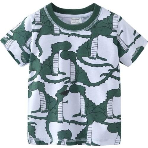 Funnygame Children T shirts for Boys Girls Cotton Animals Print Baby Bats Tees Tops Kids Boys Clothes