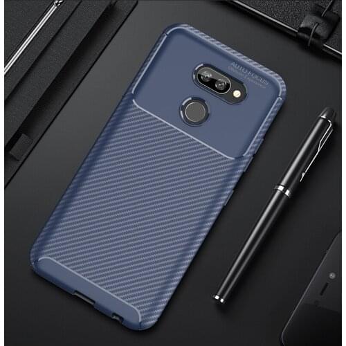 For LG K40S X430 X430EMW Case Carbon Fiber Drop-proof Soft TPU Silicone Cover For LG K40S 2019 Phone Case Couqe Funda