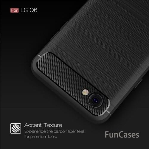 For Lg Q6 Alpha Q6A M700 Q7 Carbon Fiber Soft Tpu Drawing Case Back Cover For Lg G7 G6 K8 K10 V40 Armor Silicone Bag Bag