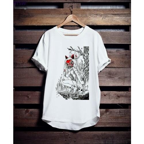 Princess Mononoke Tee - Hayao Miyazaki - Studio Ghibli Shirt Unisex Shirts Fashion T Shirt Harajuku Short Sleeve Tops T-Shirt