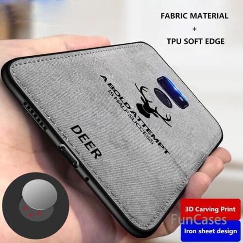 Hot Cloth Texture Deer 3D Soft TPU Magnetic Car Case For Huawei Mate 20 Pro Built-in Magnet Plate Case For Huawei Mate 20 Cover