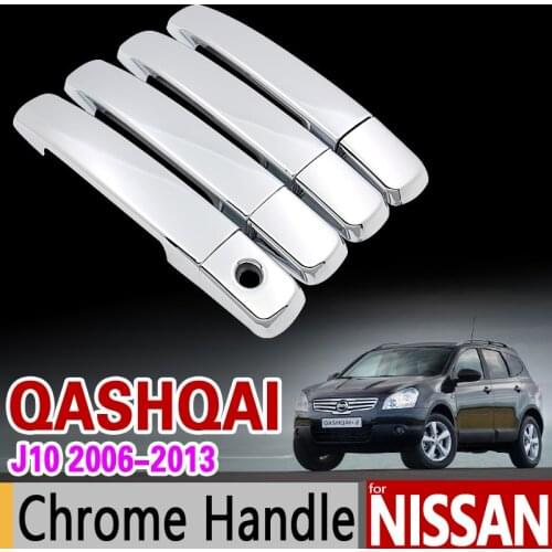 Chrome Handle Cover Trim for Nissan Qashqai J10 Dualis 2006 2007 2008 2009 2010 2011 2012 2013 Accessories Sticker Car Styling