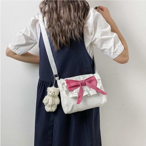 HAWSON Crossbody Purse Cute Bowknot Handbag Messenger Shoulder Bag Coin Purse for Girls Teenager Korean Princess Dress Bags